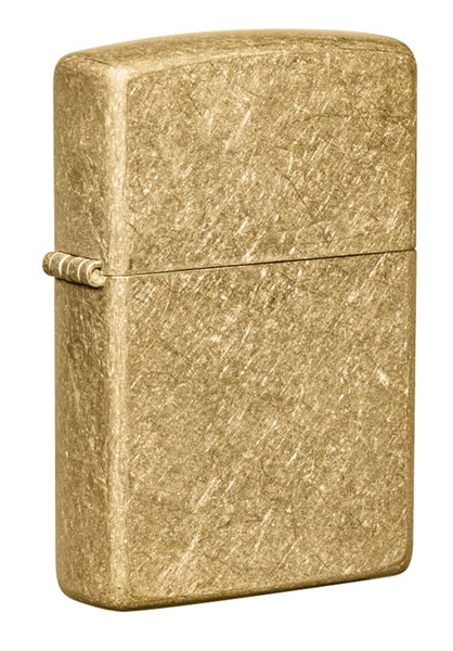 Зажигалка ZIPPO Classic с покрытием Tumbled Brass, латунь/сталь, золотистая, матовая, 38x13x57 мм - фото 354664