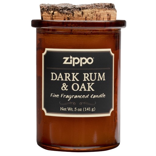Ароматизированная свеча ZIPPO Dark Rum & Oak, воск/хлопок/кора древесины/стекло, 70x100 мм - фото 354737