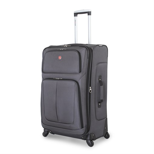Чемодан SWISSGEAR SION, серый, полиэстер 750x750D добби, 46x27x74 см, 90 л - фото 355034