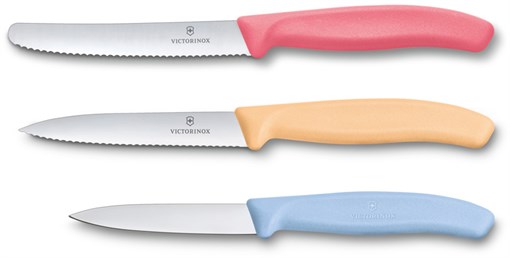 Набор из 3 ножей VICTORINOX Swiss Classic: 2 ножа для овощей и фруктов 8 и 10 см, столовый нож 11 см - фото 355419