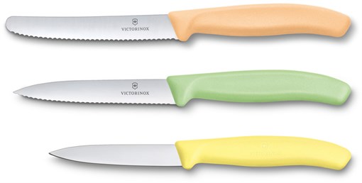 Набор из 3 ножей VICTORINOX Swiss Classic: 2 ножа для овощей и фруктов 8 и 10 см, столовый нож 11 см - фото 355422