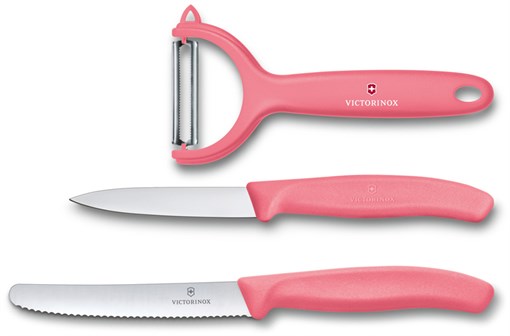 Набор из 3 ножей VICTORINOX Swiss Classic: нож для томатов, столовый нож 11 см, нож для овощей 8 см - фото 355441