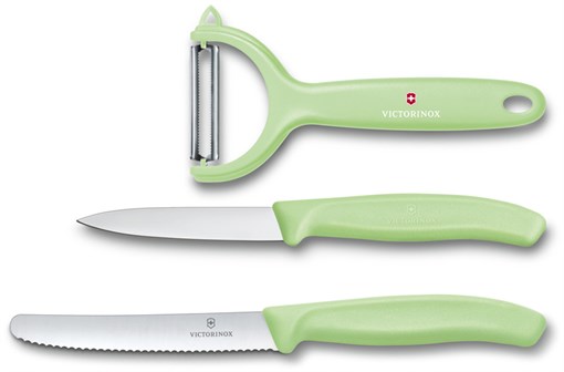 Набор из 3 ножей VICTORINOX Swiss Classic: нож для томатов, столовый нож 11 см, нож для овощей 8 см - фото 355445