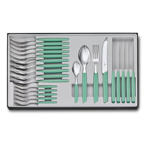 Набор из 24 столовых принадлежностей VICTORINOX Swiss Modern: 6 столовых ножей, 6 вилок, 12 ложек - фото 355487