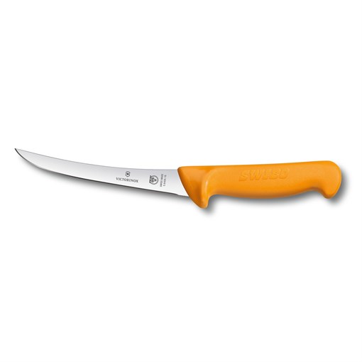 Нож обвалочный VICTORINOX Swibo с изогнутым лезвием 16 см, жёлтый - фото 355532