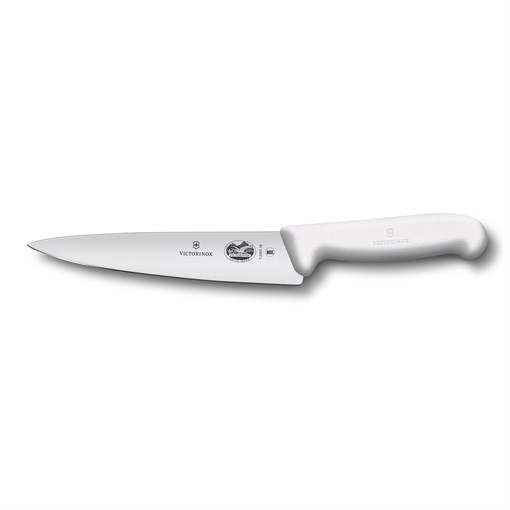 Нож разделочный VICTORINOX Fibrox с лезвием 19 см, белый - фото 355551