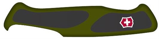 Передняя накладка для ножей VICTORINOX 130 мм, нейлоновая, зелёно-чёрная - фото 355600
