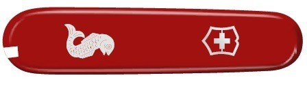 Передняя накладка для ножей VICTORINOX Fisherman и Angler 91 мм, пластиковая, красная - фото 355659