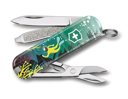 Нож-брелок VICTORINOX Classic "Deep Dive", 58 мм, 7 функций - фото 355688