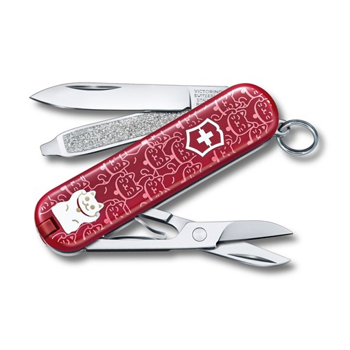 Нож-брелок VICTORINOX Classic "Lucky Cat", 58 мм, 7 функций - фото 355848