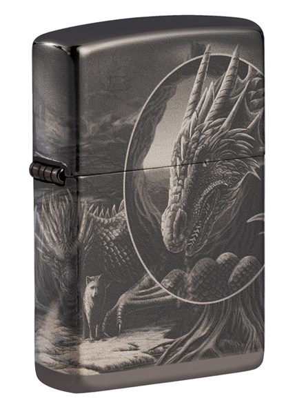 Зажигалка ZIPPO Lisa Parker с покрытием High Polish Black, латунь/сталь, чёрная, 38x13x57 мм - фото 356599
