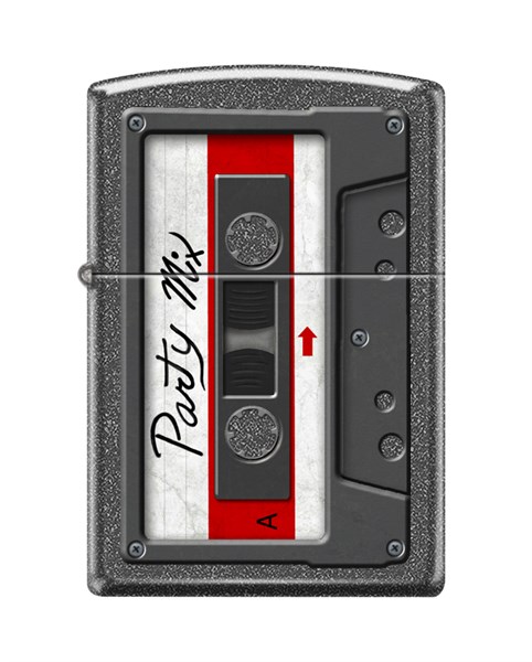 Зажигалка ZIPPO Кассета с покрытием Iron Stone™, латунь/сталь, серая, матовая, 38x13x57 мм - фото 356636