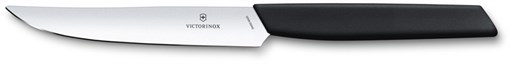 Нож для стейка VICTORINOX Swiss Modern, лезвие 12 см с прямой кромкой, чёрный - фото 356727