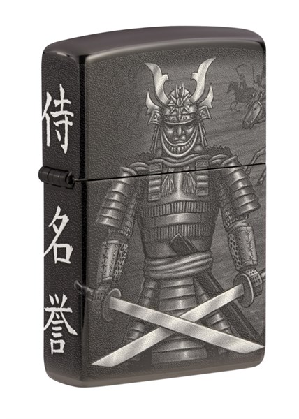 Зажигалка ZIPPO Knight Fight с покрытием High Polish Black, латунь/сталь, чёрная, 38x13x57 мм - фото 357021