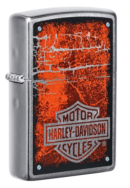 Зажигалка ZIPPO Harley-Davidson® с покрытием Street Chrome™, латунь/сталь, серебристая, 38x13x57 мм - фото 357086