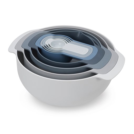 Набор мисок nest plus, синий, 9 шт. - фото 358056
