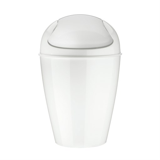 Корзина для мусора с крышкой del, 5 л, organic, молочная - фото 362765