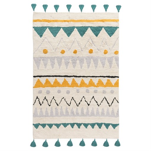 Ковер из хлопка с контрастным этническим орнаментом из коллекции ethnic, 160x230 см - фото 364446