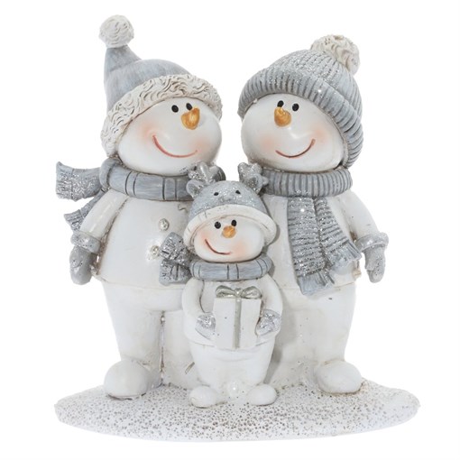 Фигурка декоративная "Снеговики", L10 W4,5 H11,5 см - фото 372429