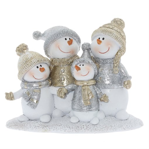 Фигурка декоративная "Снеговики", L13 W5 H11 см - фото 372432