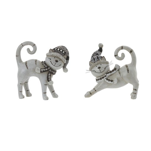 Фигурка декоративная "Кошка",  L13 W5,5 H13,5 см, 2в. - фото 375384