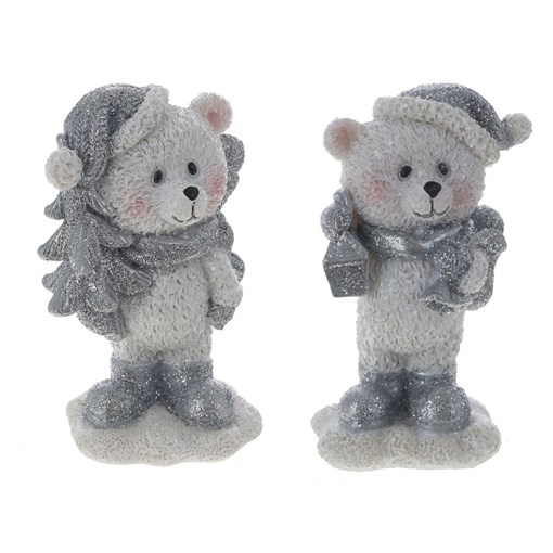 Фигурка декоративная "Мишка", 4в, L5 W4 H8 см, 4в. - фото 375533