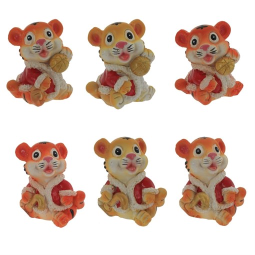 Фигурка декоративная "Тигр", L4,5 W3,5 H4,5 см, 6в. - фото 375847