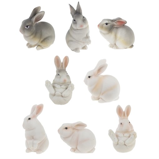 Фигурка декоративная "Заяц", L4,5 W4,5 H7,5 см, 8в. - фото 387962