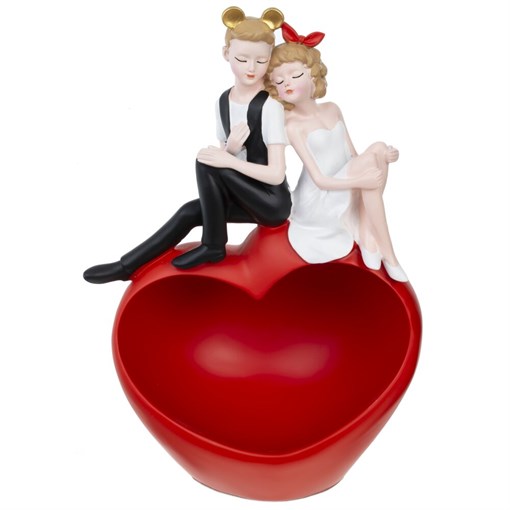 Фигурка декоративная "Влюбленная пара", L21,5 W14,5 H30 см - фото 388805