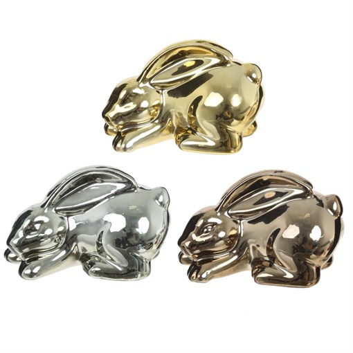 Фигурка декоративная "Заяц", L4,5 W8 H5 см, 3в. - фото 390428