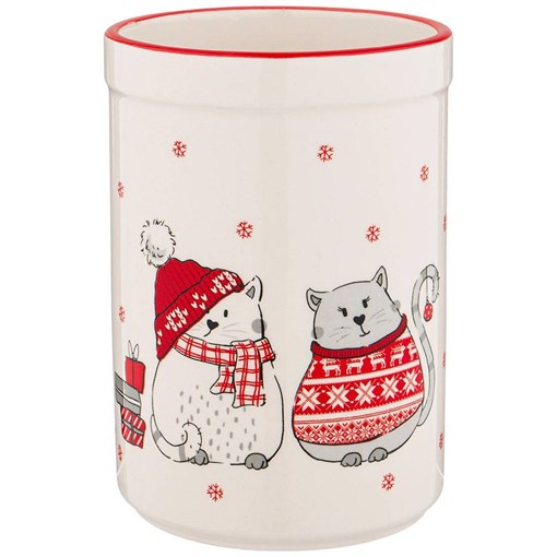 Подставка для столовых приборов коллекция "Christmas gift" 10x10x14 см - фото 393705