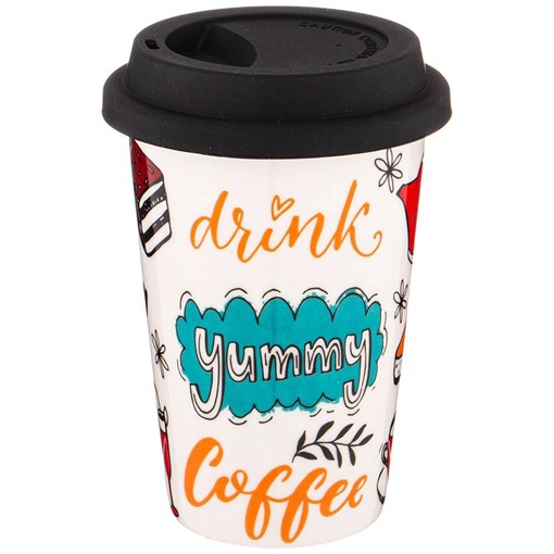 Кружка lefard coffemania с крышкой 400 мл - фото 394408