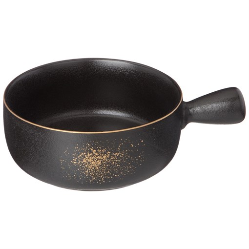 Блюдо с ручкой bronco "Midnight gold" 21*16*6,5 см - фото 395507