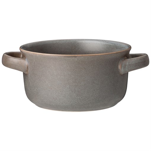 Салатник с ручками 13,6 см коллекция "Glaze collection" цвет:серый меланж мал. уп.= 6 шт мин. партия - фото 397007
