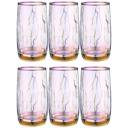 Набор из 6-ти стаканов "Revolution", лиловая дымка, 330 мл - фото 400780