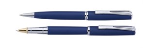 Набор Pierre Cardin PEN and PEN: ручка шариковая + роллер. Цвет - синий матовый.