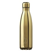 Термос chilly's bottles, chrome, gold, 500 мл