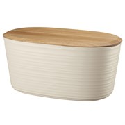 Хлебница с бамбуковой крышкой tierra, 10 л, бежевая