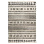 Ковер из хлопка с контрастным орнаментом и бахромой из коллекции ethnic, 70х160 см