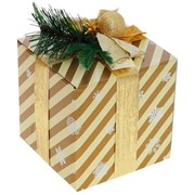 Коробка подарочная "Снежинки", L10 W10 H10 см