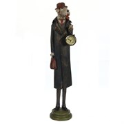 Фигура декоративная "Собачка" с часами, L14,5 W12 H56,5 см