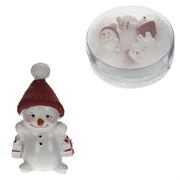 Фигурка декоративная "Снеговик", набор из 3 шт, L2,6 W1,9 H4,6 см