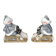 Фигурка декоративная "Снеговик" с подсветкой, L10 W6 H10,2 см, 2в.