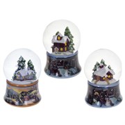 Фигурка декоративная в стекл. шаре "Домик", D6,5 см, L6,5 W6,5 H9 см, 3в.