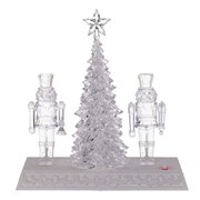 Фигурка декоративная с подсветкой "Щелкунчики с ёлкой", L22 W8 H23 см, (3хААА не прилаг.)
