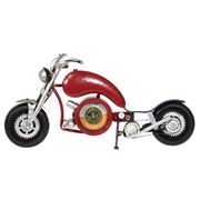 Часы настольные декоративные двусторонние "Мотоцикл", L59 W10 H32,5 см, (2хАА не прилаг.)