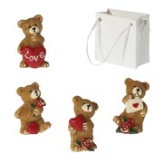 Фигурка декоративная "Мишка", L3 W3 H4,5 см, 4в.