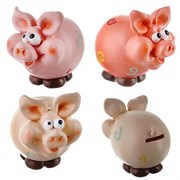 Копилка "Свинка", L13 W9 H11,5см, 3в