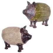 Фигурка декоративная "Свинка", L19,7 W9 H14см, 2в