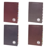 Пакет подарочный, (бумага, плотность 210г/м2, блок из 12-ти шт.), L18 W10 H23 см, 4в.
